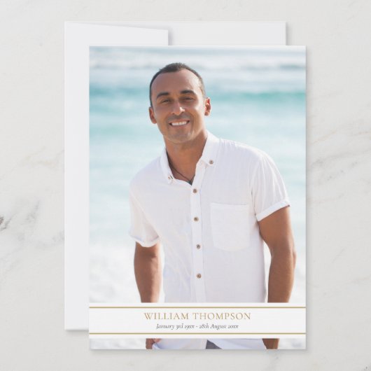 Viering van het leven Begrafenis Bourgondië Foto Kaart (Achterkant)