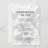 Viering van het leven Begrafenis Calla Lily Floral Kaart (Voorkant)