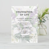 Viering van het leven Begrafenis Calla Lily Floral Kaart (Staand voorkant)