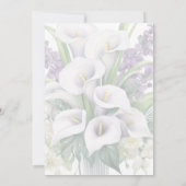 Viering van het leven Begrafenis Calla Lily Floral Kaart (Achterkant)