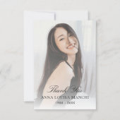 Viering van het leven begrafenis dienst foto bedankkaart (Voorkant)