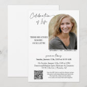 Viering van het leven begrafenis dienst foto kaart (Voorkant / Achterkant)