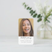 Viering van het leven Begrafenis Foto Gebed Kaart Visitekaartje (Staand voorkant)