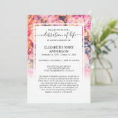 Viering van het leven Begrafenis Herdenking Bright Kaart (Staand voorkant)