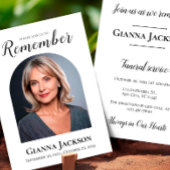 Viering van het leven begrafenis herdenking kaart