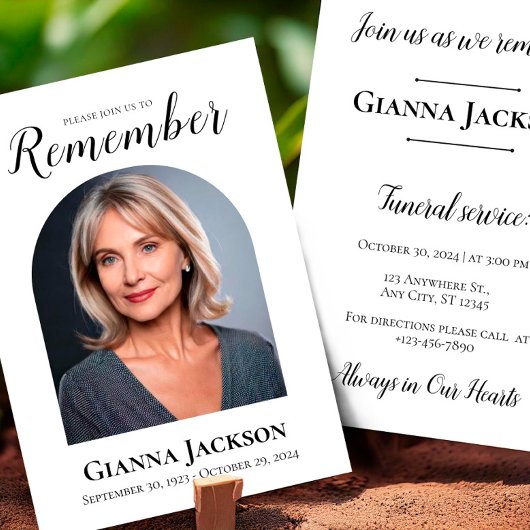 Viering van het leven begrafenis herdenking kaart