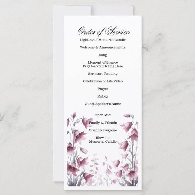 Viering van het leven, begrafenis, herdenkingsdien (Voorkant)