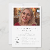 Viering van het leven / begrafenis / Memorial 2-Fo Kaart (Voorkant)