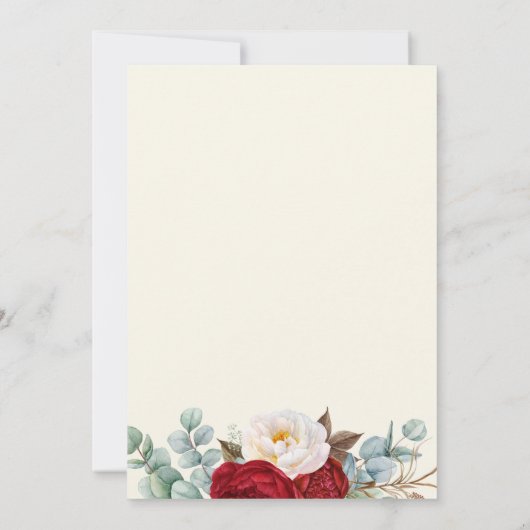 Viering van het leven begrafenis Memorial rode roz Kaart (Achterkant)