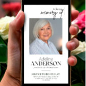 Viering van het leven begrafenis mobiele uitnodigi aankondiging