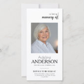 Viering van het leven begrafenis mobiele uitnodigi aankondiging (Voorkant)