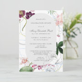 Viering van het leven begrafenis Modern Boho Flora Kaart (Staand voorkant)