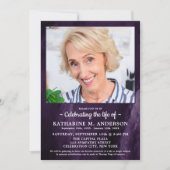 Viering van het leven begrafenis moderne Paarse ma Kaart (Voorkant)