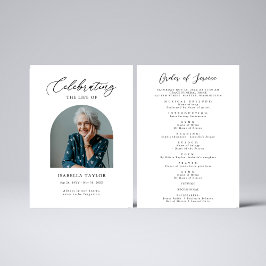 Viering van het leven begrafenis Orde van de Diens Programmakaart