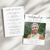 Viering van het leven begrafenis orde van dienst programmakaart