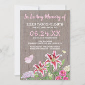 Viering van het Leven | Begrafenis Rustieke Bloeme Kaart (Voorkant)