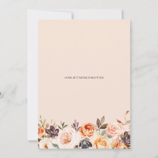 Viering van het leven begrafenis Terracotta Floral Kaart (Achterkant)