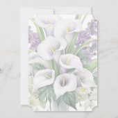 Viering van het leven begrafenis Witte Paarse Bloe Kaart (Achterkant)