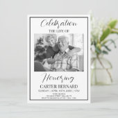 viering van het leven begrafenisfoto gedenkteken kaart (Staand voorkant)