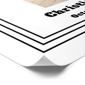 Viering van het leven Black Photo begrafenis Poster (Hoek)