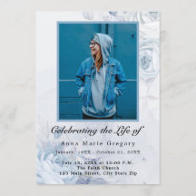 Viering van het leven Blauw Foto Elegante Bloemen