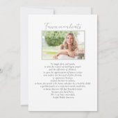 Viering van het leven Blauwe Wildbloemen Begrafeni Kaart (Achterkant)