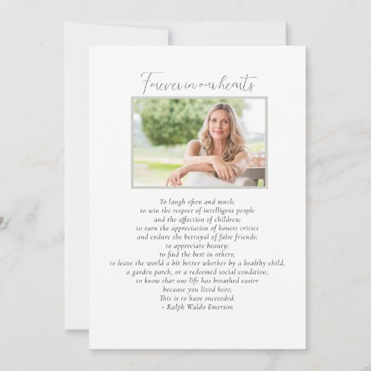 Viering van het leven Blauwe Wildbloemen Begrafeni Kaart (Achterkant)