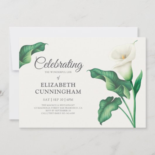 Viering van het leven Bloemen Botanicals Kaart (Voorkant)