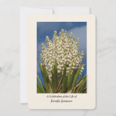 Viering van het leven, Bloemen, Yucca in bloei Kaart (Voorkant)