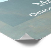 Viering van het leven Blue Funeral Poster (Hoek)