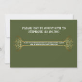 Viering van het leven Boho Floral Arch Fotobegrafe Save The Date (Achterkant)