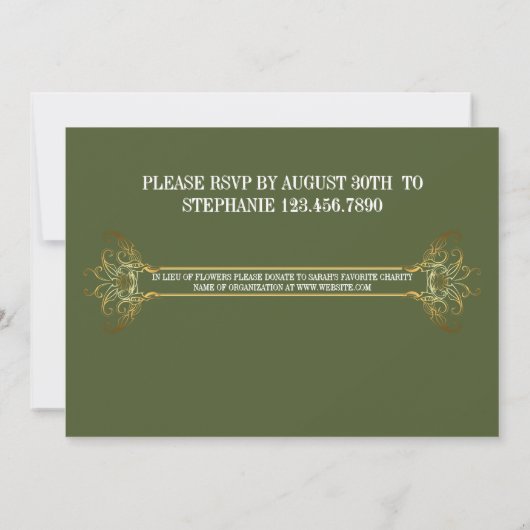 Viering van het leven Boho Floral Arch Fotobegrafe Save The Date (Achterkant)