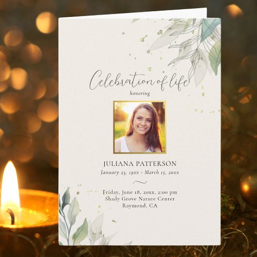 Viering van het leven Botanicals, foto's Begrafeni Programma