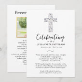 Viering van het leven, Botanisch Kruis, Begrafenis Kaart (Voorkant / Achterkant)