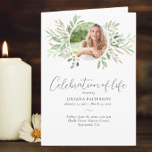 Viering van het leven Botanische Begrafenis Foto Programma