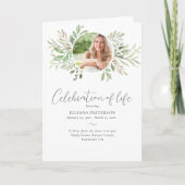 Viering van het leven Botanische Begrafenis Foto Programma (Voorkant)