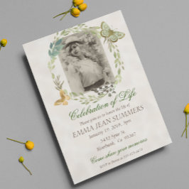 Viering van het leven Butterfly Wreath Greenery Kaart