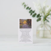 Viering van het leven Country Life Sympathy Card Visitekaartje (Staand voorkant)