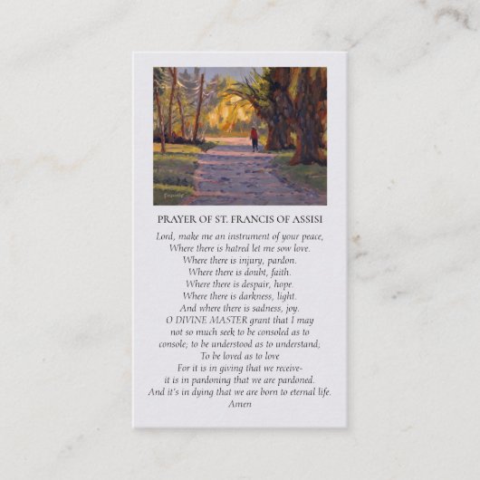 Viering van het leven Country Life Sympathy Card Visitekaartje (Voorkant)