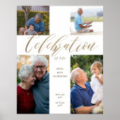 Viering van het leven Cross Photo Collage begrafen Poster (Voorkant)