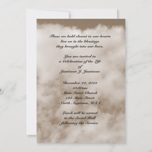 Viering van het leven, de ecclesiastes van het cit kaart (Achterkant)