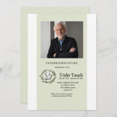 Viering van het leven Dove foto uitnodiging (Voorkant / Achterkant)