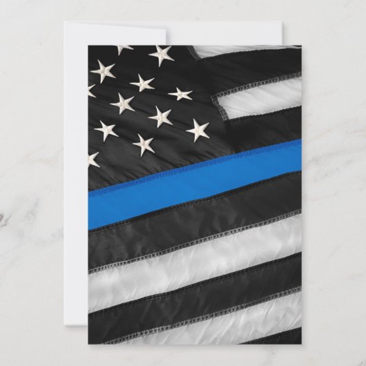 Viering van het leven Dunne Blauwe lijn Memorial Kaart (Achterkant)