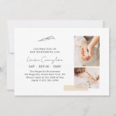 Viering van het Leven Eenvoudig Modern 6 Fotoroost Kaart (Achterkant)