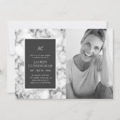 Viering van het Leven Eenvoudige Elegante Marmeren Kaart (Voorkant)