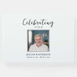 Viering van het leven Eenvoudige foto, aangepaste  Gastenboek