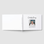 Viering van het leven Eenvoudige foto, aangepaste Gastenboek (Volledig)