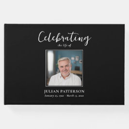 Viering van het leven Eenvoudige foto, aangepaste  Gastenboek