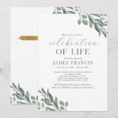 Viering van het leven Eenvoudige moderne uitnodigi Kaart (Voorkant / Achterkant)