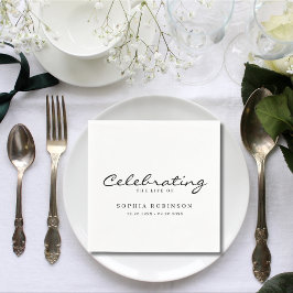 Viering van het leven Elegant script begrafenis Servet